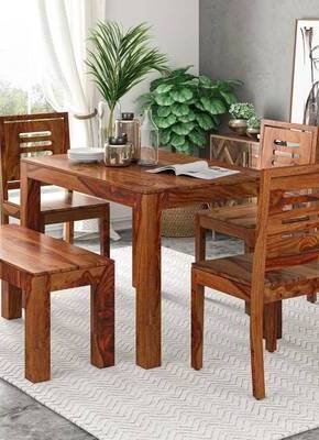 buy compact wooden dining table with 1 bench 3 chairs furniture set for modern home 1200x (1)